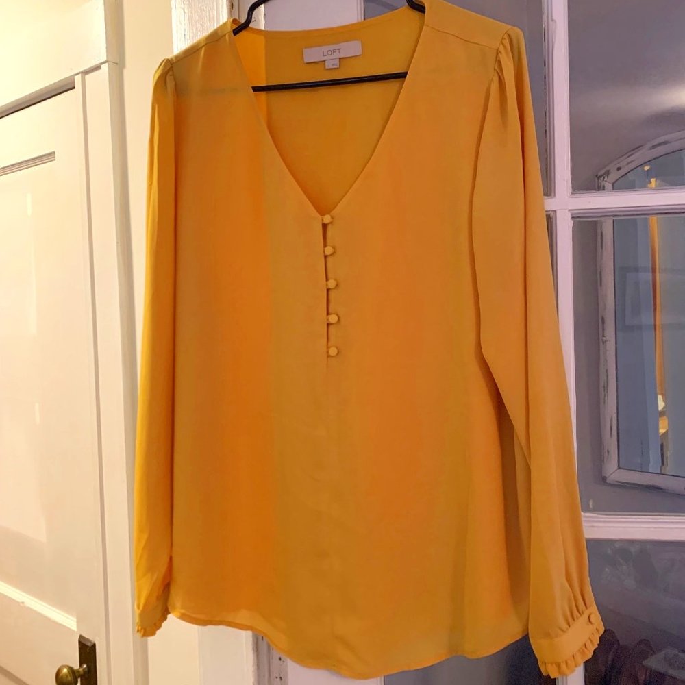 LOFT Yellow Blouse